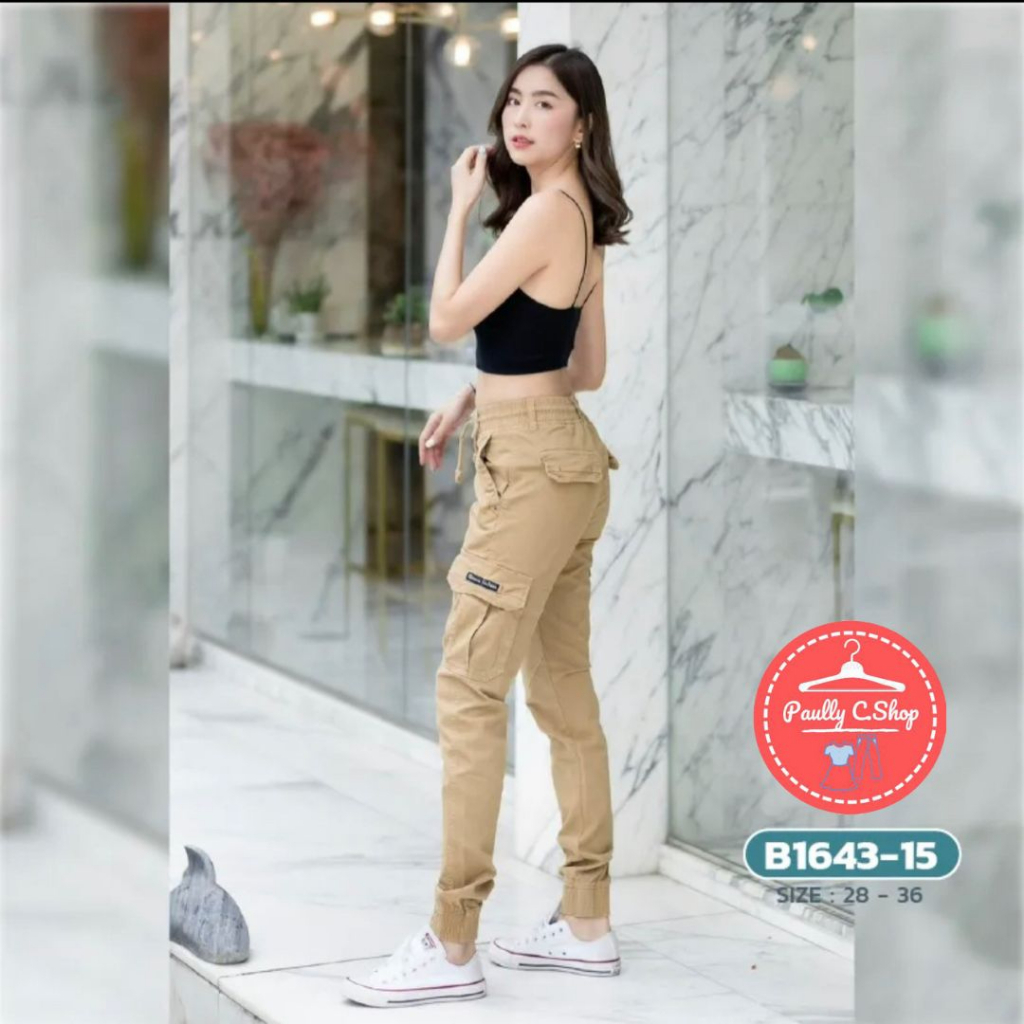 cargo-pants-รุ่นb1643-15-สีครีม-กางเกงยุทธวิธี-หลายกระเป๋า-กางเกงนักผจญภัยเดินป่า-ใส่ได้ทั้งชายและหญิง-ลุคเท่ห์ๆ