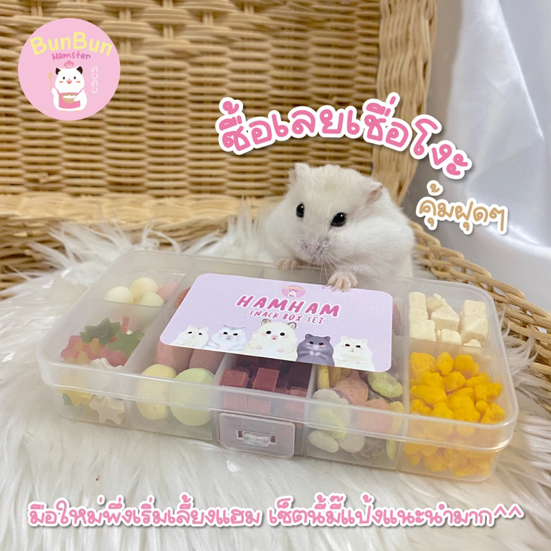 bunbunxhamster-ขายดี-ส่งไว-hamham-snack-box-set-เซ็ทขนมหนูแฮมเตอร์-10-อย่าง