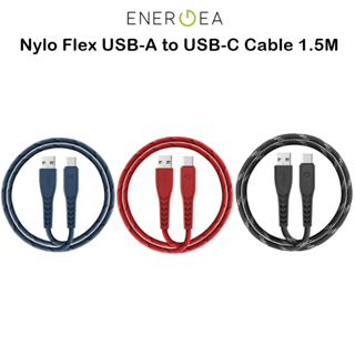 Energea Nylo Flex USB-A To USB-C USB 2.0 5A สายชาร์จยาว1.5เมตร สายสำหรับ อุปกรณ์ที่รองรับ Type-A To Type-C (ของแท้100%)