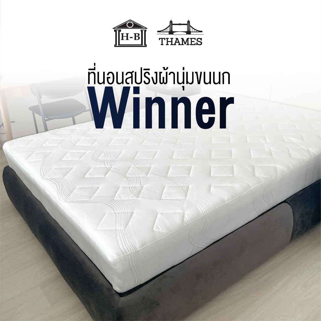 ภาพหน้าปกสินค้าHome Best ที่นอน รุ่น Winner สปริงหนา 2.3มม หุ้มผ้านุ่ม ที่นอนเกรดพรีเมี่ยม ที่นอน ที่นอนราคาประหยัด mattress