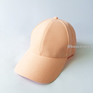 หมวกแก๊ป-สีพื้น-หมวกเบสบอล-โทนสีส้ม