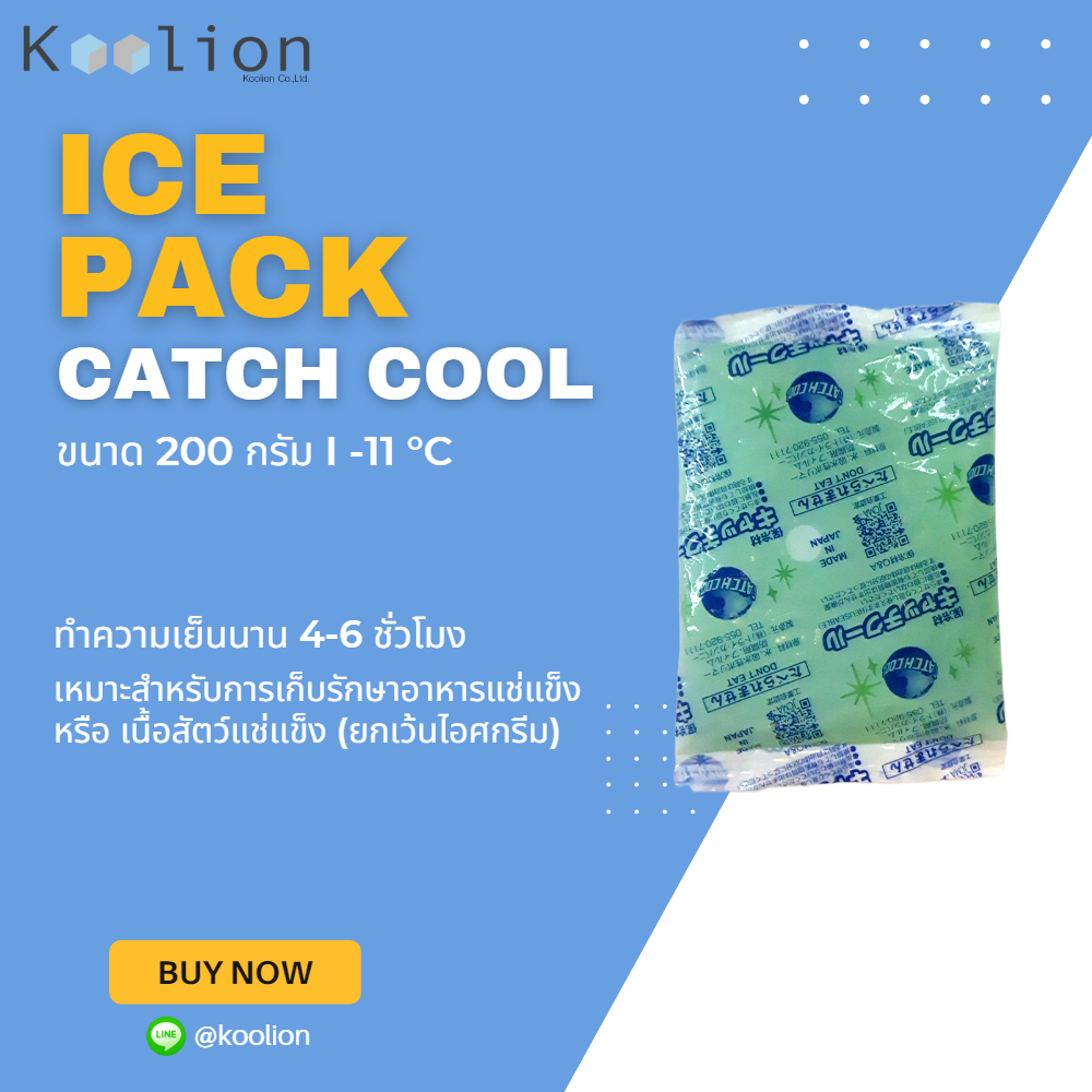 Ice Pack : Catch Cool MCH เจลเก็บความเย็น อุณหภูมิ -11 °C ขนาด 200 กรัม ...