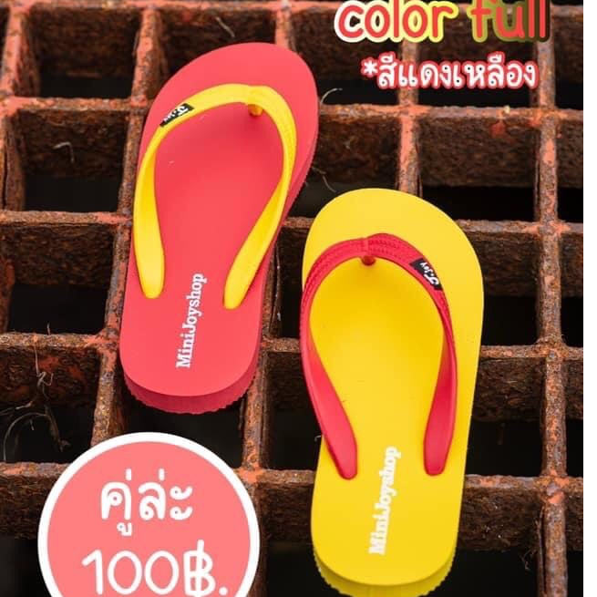 ภาพสินค้ารองเท้าแตะ อินดี้ทูโทน สีสด หลากสี5 จากร้าน k_shop108 บน Shopee ภาพที่ 7