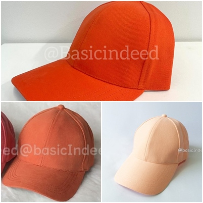 หมวกแก๊ป-สีพื้น-หมวกเบสบอล-โทนสีส้ม