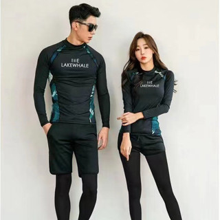 (ส่งจากไทย💕) 24bikini (M-2XL) ชุดว่ายน้ำผู้หญิง /ชาย แขนยาว พร้อมกางเกง ใส่เก็บทรงสวยเก็บหุ่นได้ SKU-230005