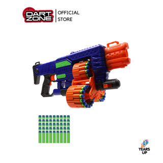 DART ZONE® ปืนของเล่น กระสุนโฟม ดาร์ทโซน ซาเวจ สปิน Savage Spin Motorized Triple Drum Blaster (80 FPS) ของเล่นเด็กผช ปืนเด็กเล่น เกมส์ยิงปืน (ลิขสิทธิ์แท้ พร้อมส่ง) Adventure Force soft-bullet gun toy battle game