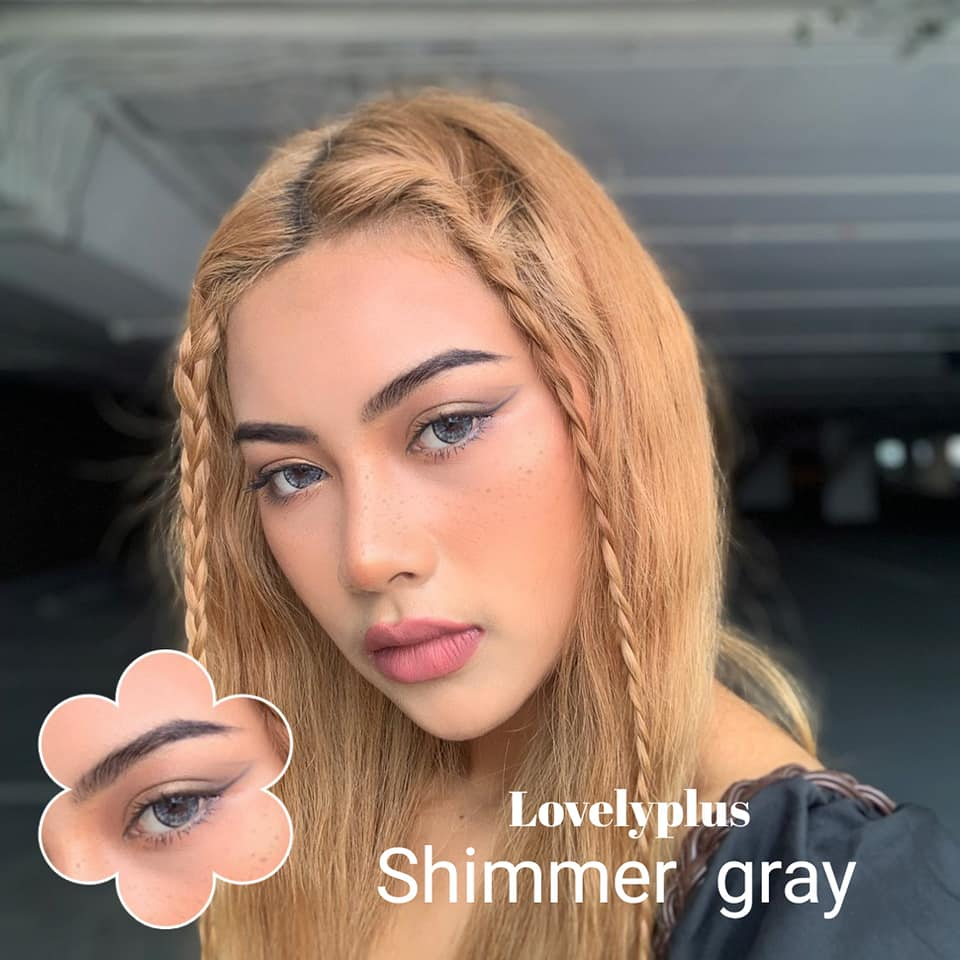 เลนส์ฝอ-สวยคม-lovely-คอนเเทคเลนส์-shimmer-gray