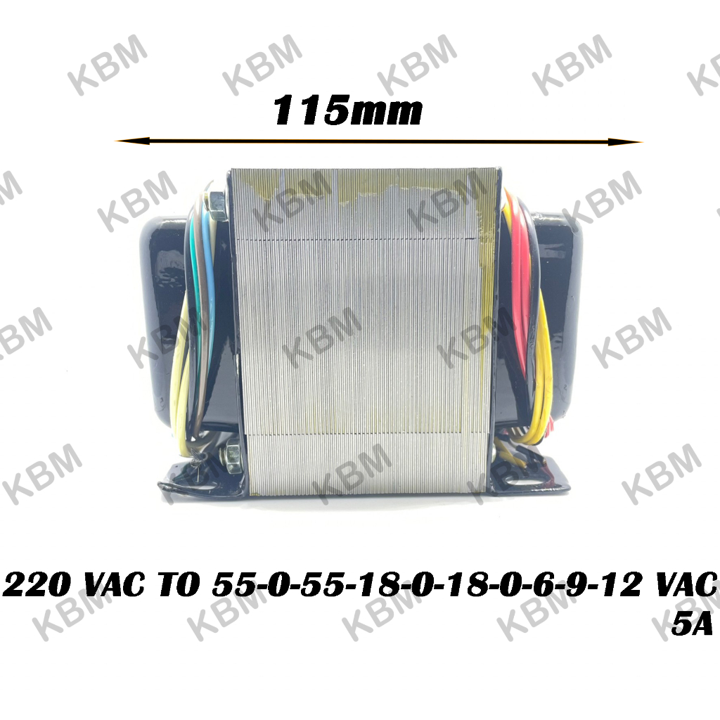 Trasformatore C.E.D. 250 VA – Ingresso Multi-tensione 0-220-260-380V, Uscita 55-0-55V (110V)