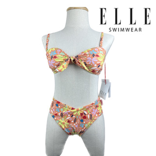 ชุดว่ายน้ำยี่ห้อ Elle แท้ bikini 2ชิ้น กัน UV ราคาเต็ม 2,250 ผ้าหนาอย่างดี มีฟองน้ำซับใน