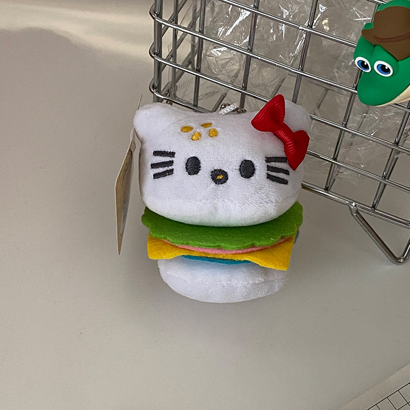 พร้อมส่ง-พวงกุญแจ-kitty-burger-พวงกุญแจตุ๊กตา