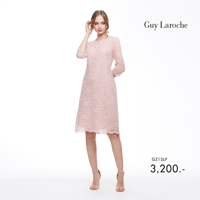 guy-laroche-ชุดเดรส-ชุดแซกสั้น-luxury-pink-สีชมพูลูกไม้ทั้งตัว-gz1slp