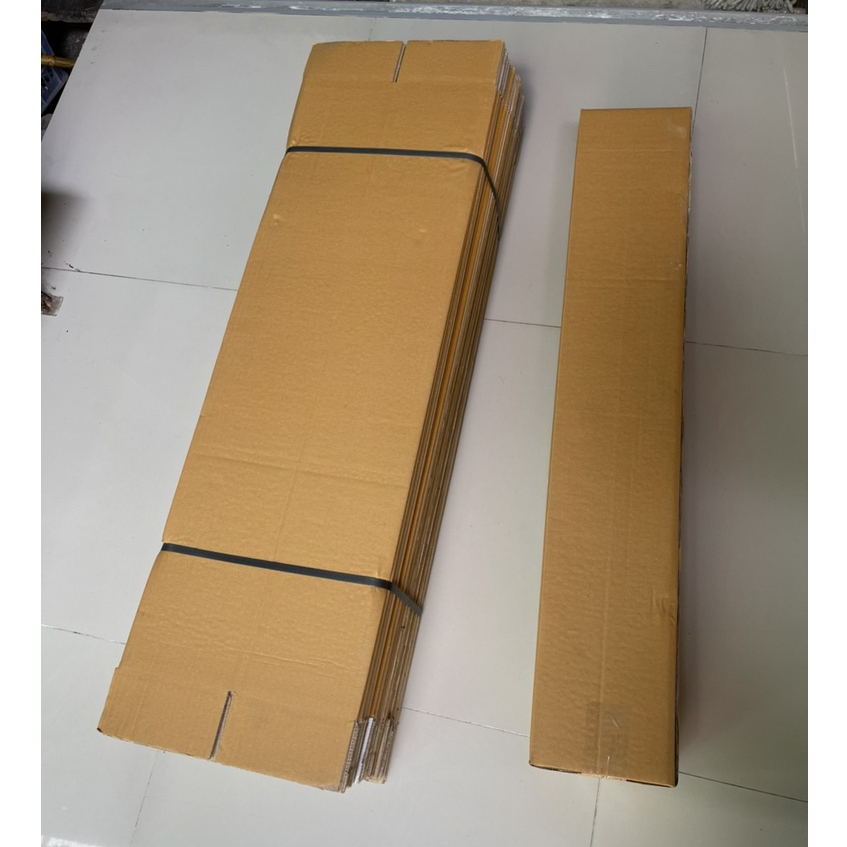 พร้อมส่ง-กล่องกระดาษ-15x15x90-ซม-กล่องกระดาษลูกฟูก-กล่องลูกฟูก-3-ชั้น-ทรงยาว-ทรงสูง-กล่องฝาชน-แข็งแรง-ทนทาน