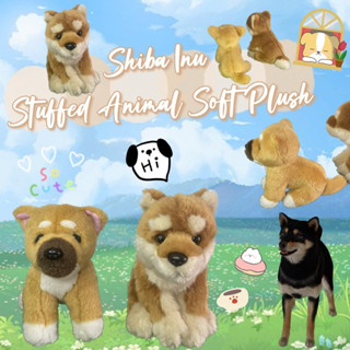 ตุ๊กตาน้องหมาชิบะ ก้นถ่วง หน้าตาขี้สงสัย สัตว์เหมือน Shiba inu Stuffed Animal Soft Plush ป้าย Regalo and Joyful Mates