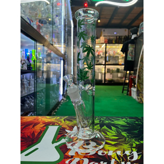 #พร้อมส่งในไทย M weed leaf stright bong 14inch 18.8