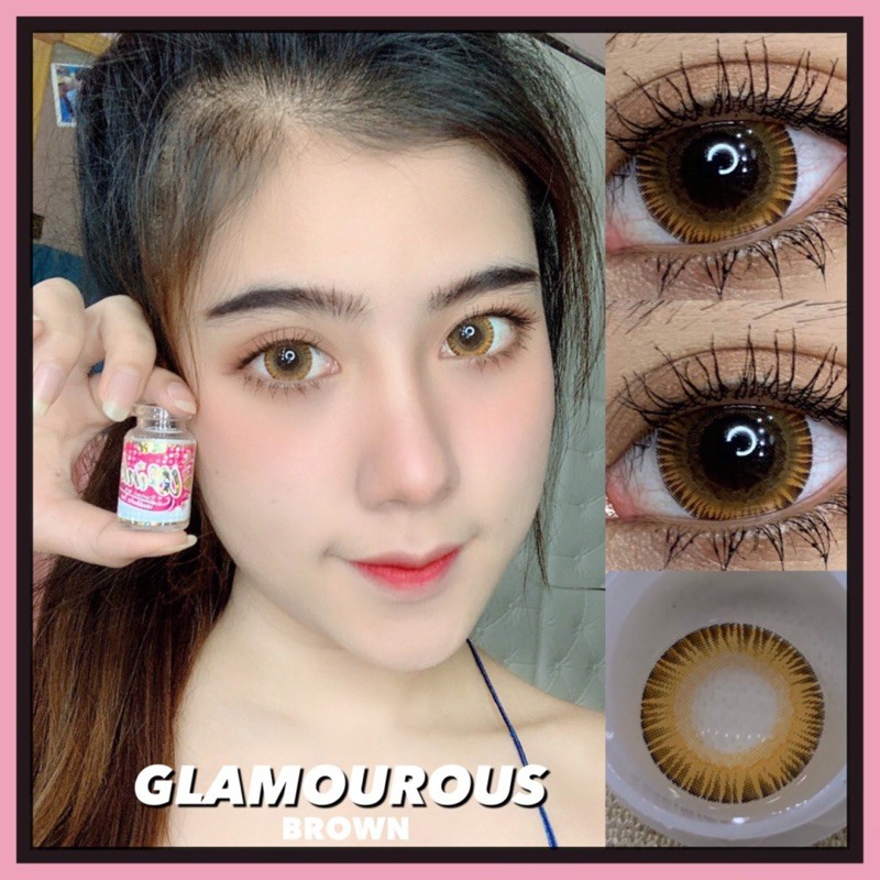 เลนส์ตัดขอบ-สวยหวาน-pitchylens-คอนเเทคเลนส์-glamourous-brown