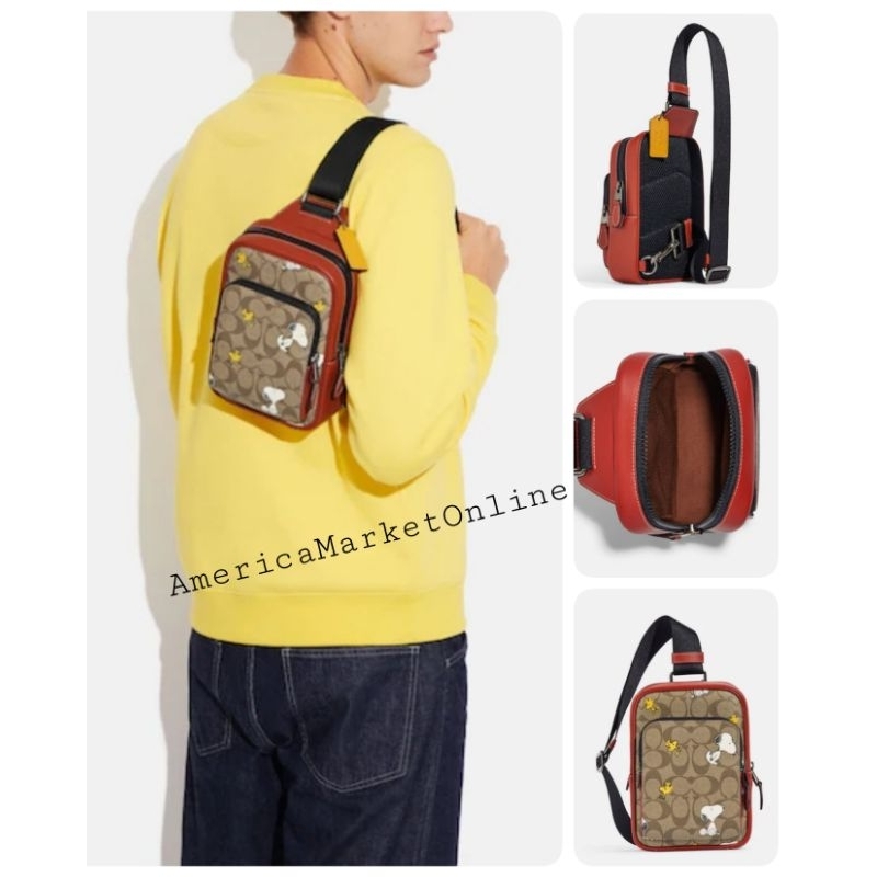 กระเป๋า-coach-coach-x-peanuts-track-pack-14-in-signature-canvas-with-snoopy-woodstock-print-coach-ce600