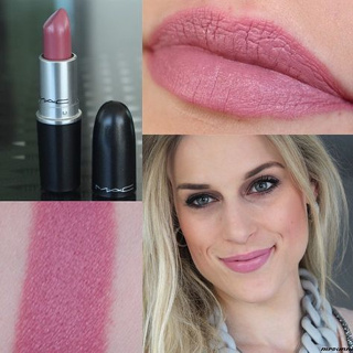 ค่าส่ง18฿ทั่วไทย !! แบ่งขายลิปสติก MAC LIPSTICK สี PINK PLAID ขนาด 0.25 G. แบ่งขายใส่กระปุก แถมแปรงทาลิปฟรี แท้100%