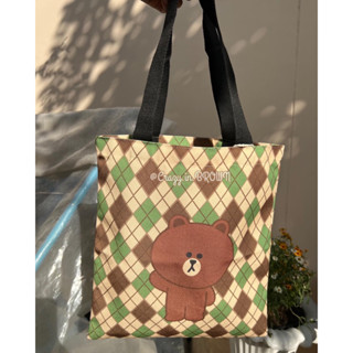 #RESTOCK Brown TOTE : กระเป๋าผ้าหมีบราวน์