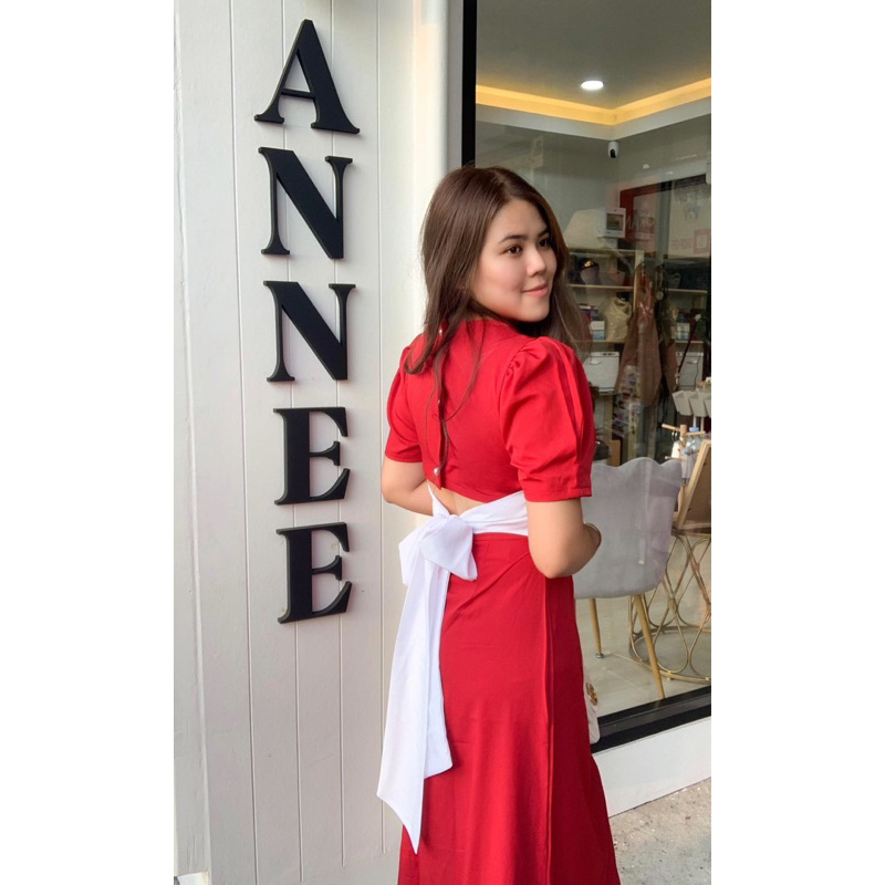 เดรสยาวโบว์หลัง-annee-style