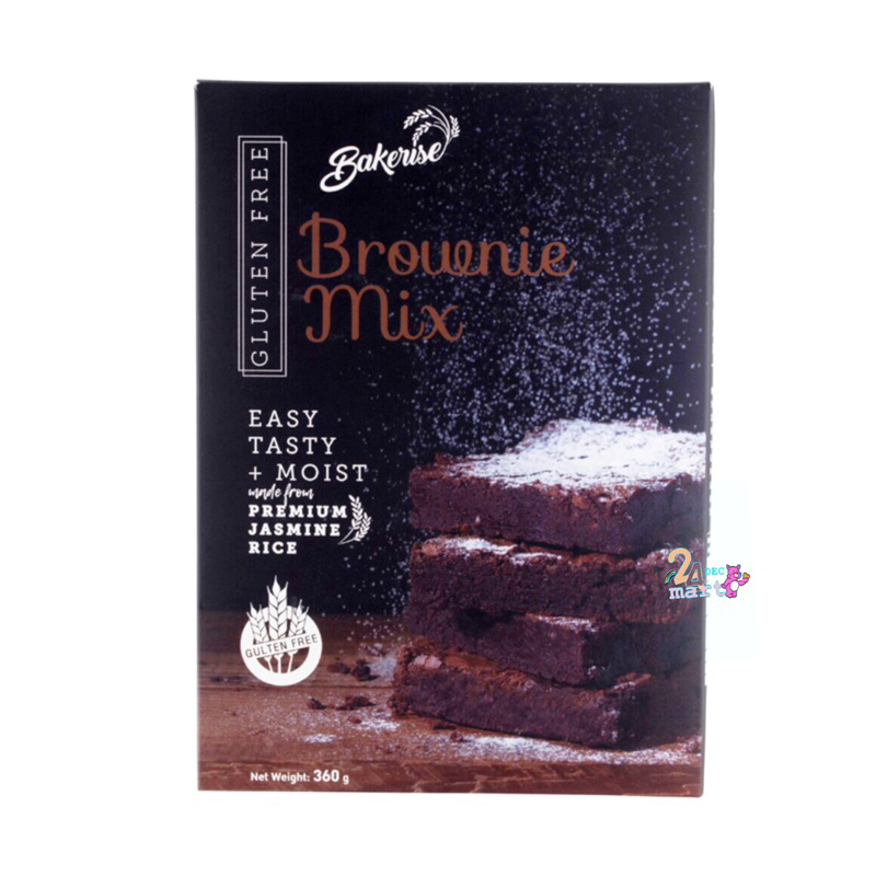 แป้งไม่มีกลูเตน-สำหรับ-บราวนี่-ตรา-เบเกอร์ไรส์-360-g-brownie-mix-gluten-free-bakerise-brand