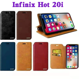 Infinix smart 7/Hot30/30i/Hot20i/note12/G96เคสฝาพับSmart 6HD/6Plus/Hot12i/12Playกระเป๋าเปิดปิดแบบแม่เหล็ก เก็บนามบัตรได