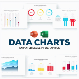 Fully Animated Excel Data Charts PowerPoint Presentation Templates Free Update | Koleksi Template PowerPoint