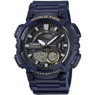 [ของแท้] Casio นาฬิกาข้อมือ AEQ-110W-2AVDF สายเรซิน รับประกันศูนย์ CMG 1 ปี