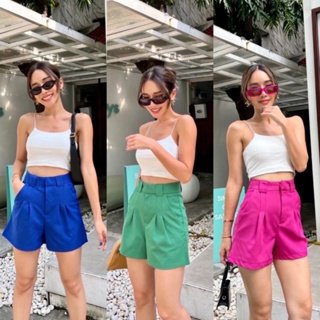 Petite high-waist shorts กางเกงขาสั้นเอวสูง ป้ายPromthong