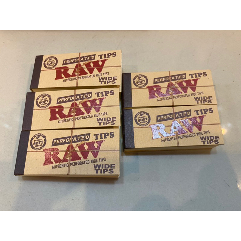 ส่งจากไทย-ก้นกรองมีรอยปะ-raw-แท้-wide-tips-1เล่มมี50แผ่น
