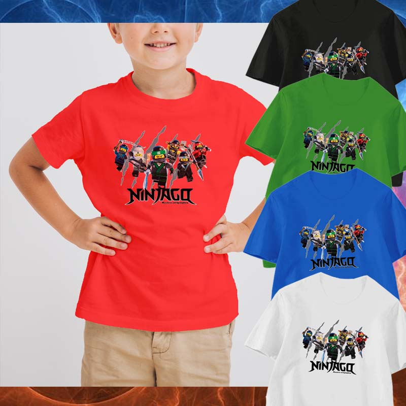 พร้อมส่ง-จากไทย-เสื้อเด็ก-lego-ninjgo-ลายยอดฮิต-สำหรับเด็ก-c