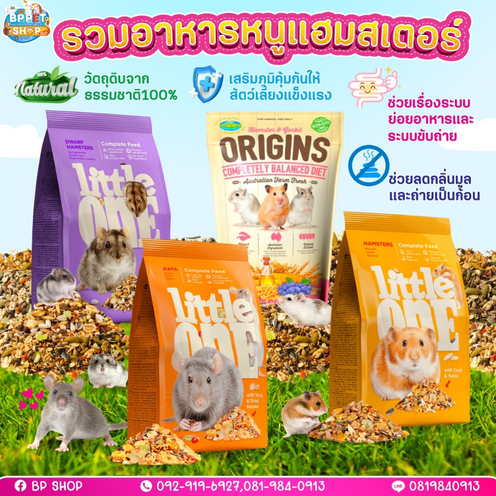 (IPshop) อาหารหนู อาหารแฮมเตอร์Little One อาหารหนูแฮมเตอร์ สูตรสมดุล ...