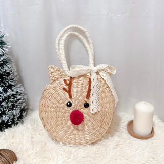 กระเป๋าสานผักตบชวาทรงกวางเรนเดียร์ รุ่น Reindeer Bag 🦌