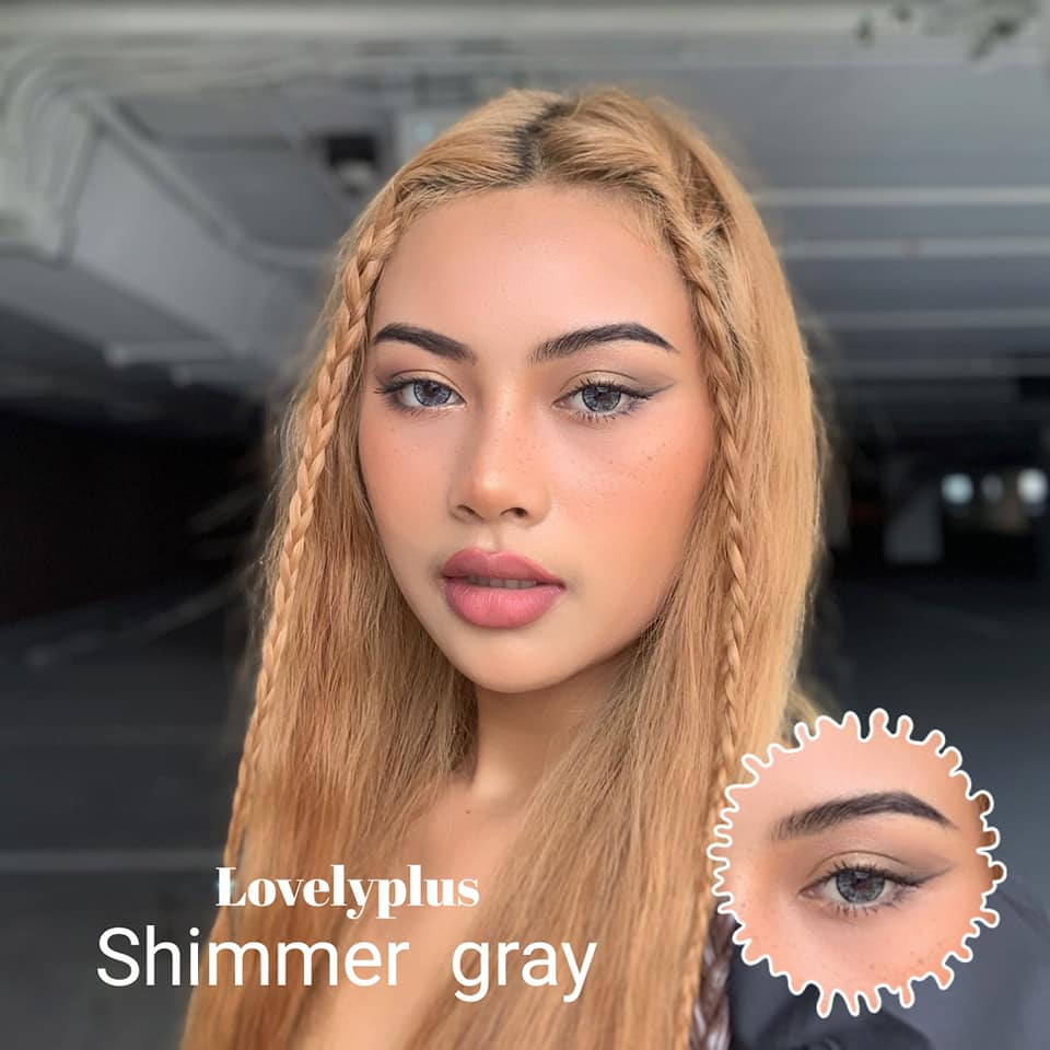 เลนส์ฝอ-สวยคม-lovely-คอนเเทคเลนส์-shimmer-gray