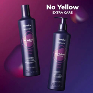 No Yellow Wonder Shampoo &amp; Mask [แชมพูม่วง &amp; มาส์คม่วง] สำหรับผมทำสีเทา-หม่น หักล้างเม็ดสีเหลืองแฝง บำรุงผม Anti yellow