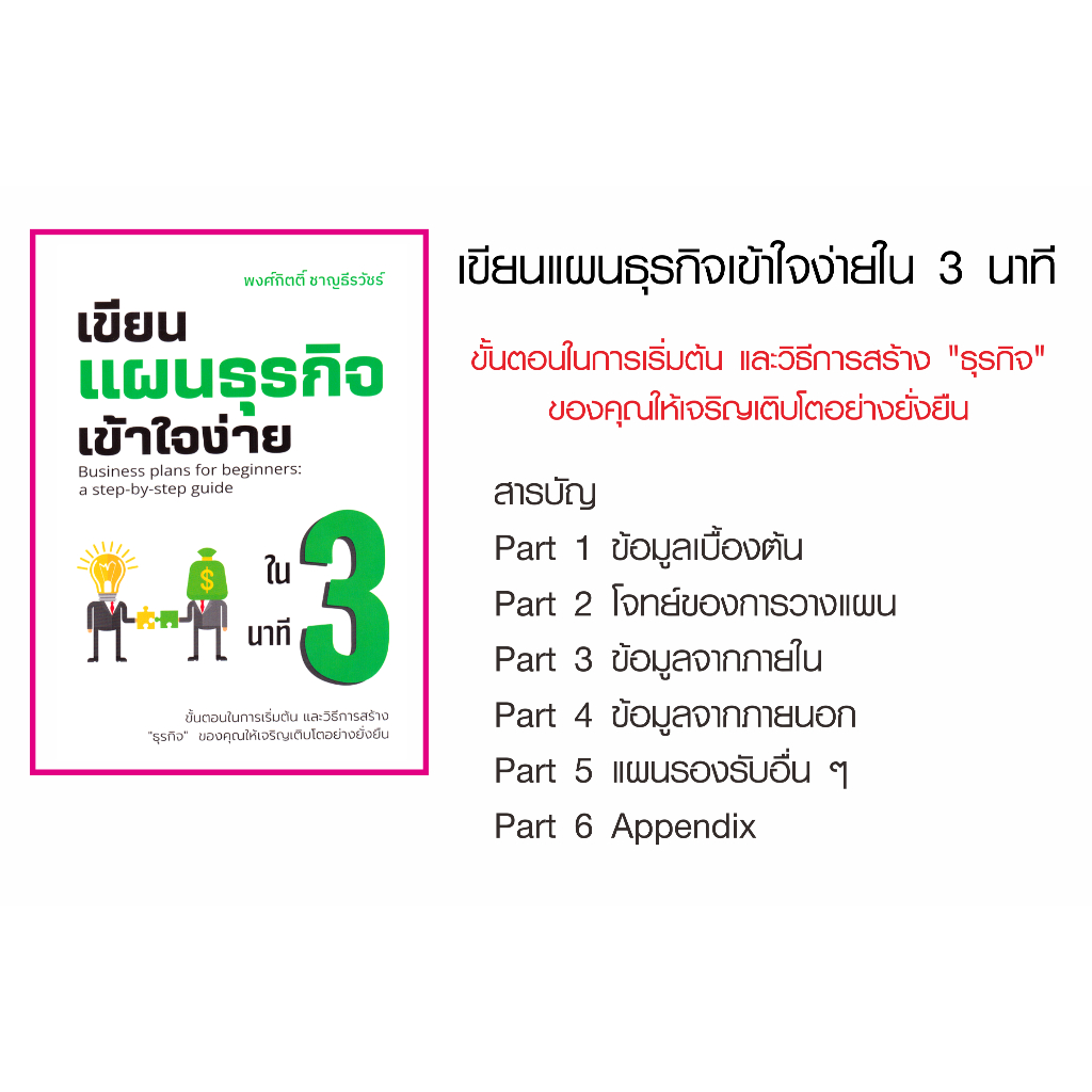 หนังสือ-เขียนแผนธุรกิจเข้าใจง่ายใน-3-นาที-คู่มือสอนขั้นตอนการเริ่มต้น-และวิธีการสร้างธุรกิจ-ของคุณให้เจริญเติบโต-ยั่งยืน