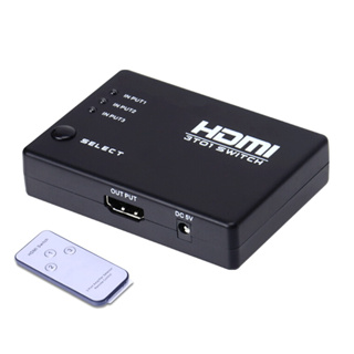 X-tips HDMI Switcher ตัวสลับสัญญาณ HDMI แบบ เข้า 3ออก 1 รุ่นมีรีโมทรองรับ