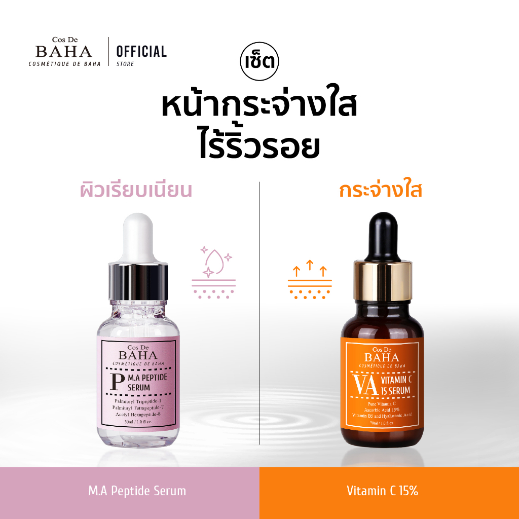 brightening-set-เซ็ตผิวขาวกระจ่างใส-m-a-peptide-serum-vitamin-c-15-serum-peva