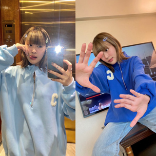 chuuchop_พร้อมส่ง(C7954)✨🦕🥨Cola sweater เสื้อสเวตเตอร์แขนยาว ปักตัว C