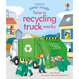 DKTODAY หนังสือ USBORNE PEEP INSIDE HOW A RECYCLING TRUCK WORKS (AGE 3+)