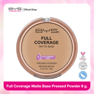 BYS Cosmetics Full Coverage Matte Base Pressed Powder 8 g. (4 เฉดสี) แป้งพัฟเนื้อแมตต์ คุมความมัน"