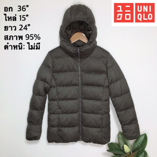 UNIQLO ป้ายดำ เสื้อกันหนาวขนนก