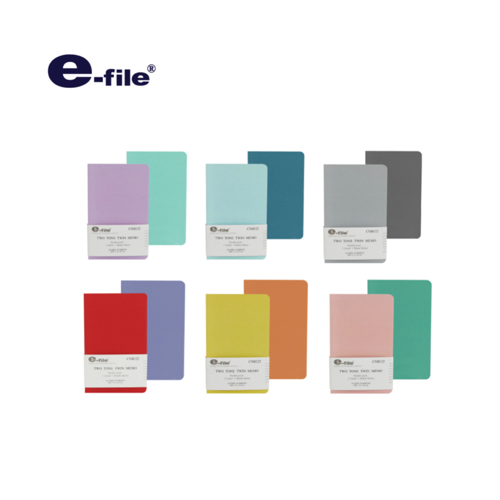 E-file twin memo two tone CNB122 I สมุดกระดาษถนอมสายตา 65 แกรม 30 แผ่น ...