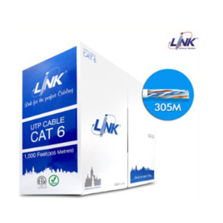 LINK สาย LAN CAT6 (US-9116) 600MHzw  CROSS FILLER (305 เมตร/ภายใน)