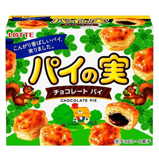 ลอตเต้ พาย โน มิ ขนมปังกรอบ สอดไส้ช็อคโกแลต Lotte pie no mi chocolate น้ำหนัก 73 กรัม
