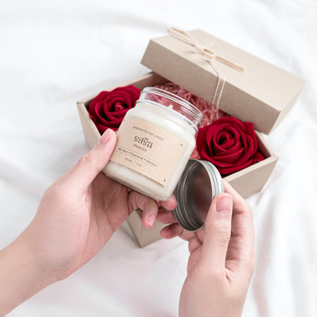 classic-valentines-gift-set-เซตเทียนหอมกลิ่นกุหลาบ-ของขวัญวันวาเลนไทน์ให้คนรัก