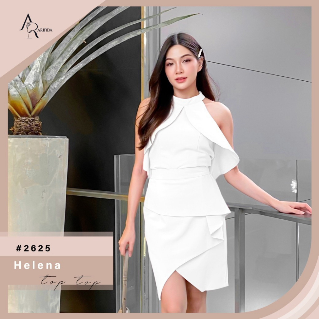 arinda-helena-top-2625-เสื้อแขนกุดคอจีน-ดีเทลระบายสุดเก๋-สวยเป๊ะไม่มีซ้ำ