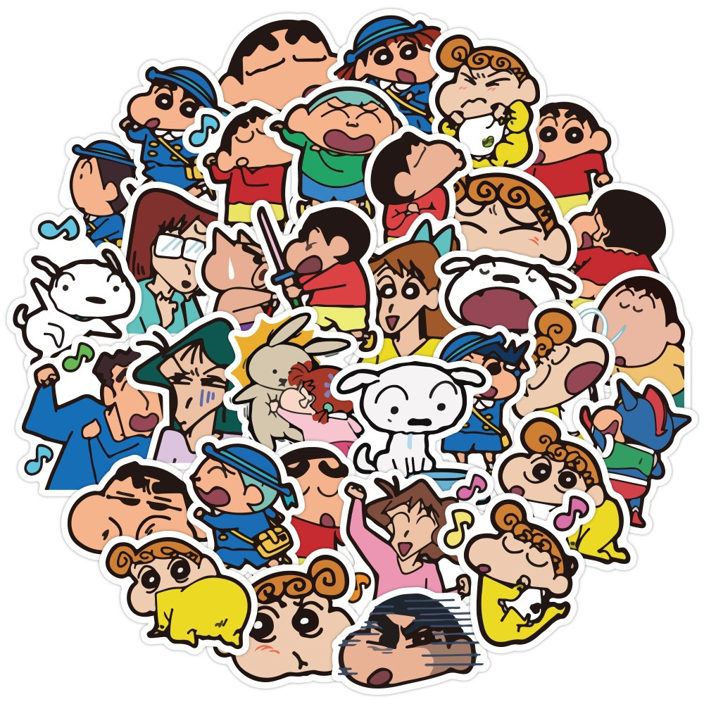 พร้อมส่งcrayon-shin-chan-shin-chan-sticker-big-size-สติกเกอร์กันน้ำรูปแบบที่แตกต่างกัน-40-ชิ้น