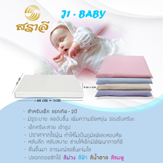 สินค้า สราลี หมอนยางพาราเด็ก1เดือน-2ปี นุ่มเด้ง หัวทุยสวย ใบใหญ่มาก ไม่ตกหมอน มีรูระบาย ไม่ร้อน ไม่อับชื้น ลดแหวะนม