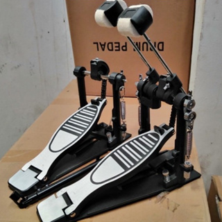 (ส่วนลด🔥) กระเดื่องคู่ P-6A ตัว Pedal ทำจากสตีลอย่างดี ทนทานต่อการเหยียบ ใช้งานได้นาน พร้อม ไม้กลอง 1 คู่ / ประแจกลอง