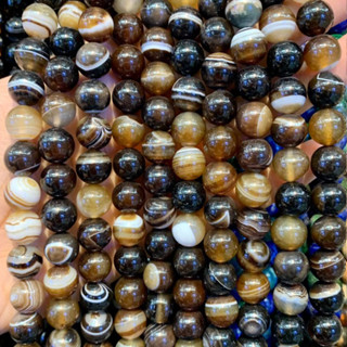 อาเกต สีน้ำตาล Brown Agate หินแห่งการเปลี่ยนแปลง เส้นยาว เกรด A